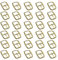 Dzmuero Gürtelschnalle, Gürtelschnallen zum Wechseln, 30 Stück 12mm Metall Rollschnallen, Feine Quadratische Metallschnallen für Taschen, Ledergürtel, Hand DIY Zubehör (Gold)
