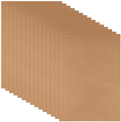 CYEER 15Pcs A3 MDF Board, 4mm MDF Blank Sheets for Crafts, Medium Density Fiberboard Wooden Hardboard Sheets Safe for Laser and Pryography for Laser Engraving, Painting