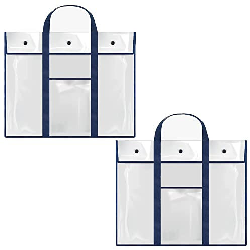 YIGZYCN Große Durchsichtige Tasche Mit Und Reißverschluss wasserdichte Kunst Aufbewahrungstasche Für Kunstwerke Diagramme Und Lehrmaterial Vielseitig Einsetzbar