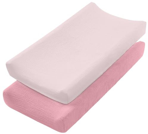 WHFCBJBW Paquete de 2 fundas protectoras suaves y cómodas para cambiador de pañales para bebé
