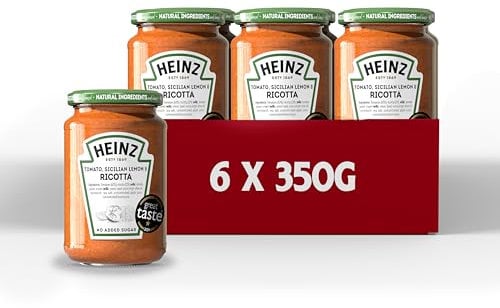 Heinz Ricotta and Lemon Pasta Sauce, 6 x 350g