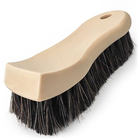 YeewayVeh Long Bristle Horse Hair Brush for Leather, Versatile Leather Cleaning Brush for Car Interior Seat, Carpet, Upholstery, Furniture and Shoes