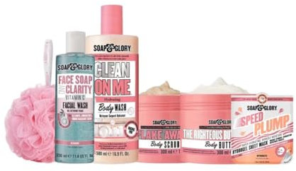NEW Soap Glory Everything Shower Set 6 ITEMS | Signature Scented Body Wash, Face Wash, and Body Scrub Set and more | LIMITED TIME | EXQUISITE ITEMS for your body care needs