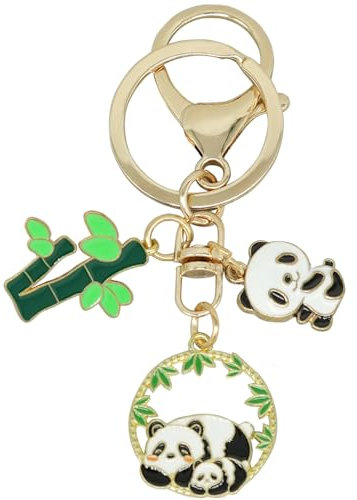 Moydolo Panda ciondolo portachiavi in metallo animale souvenir keychain portafortuna regalo per ragazzi ragazze Uomo Donna
