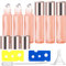 OVBOVA 6 Stück 10ml Roll on Glasflaschen für ätherisches öl,Ätherische Öle Roller Flaschen,Roll on Flasche Leer mit Edelstahl-roller Ball Kleine Glasroller Set für Parfüms,Aromatherap,Massage