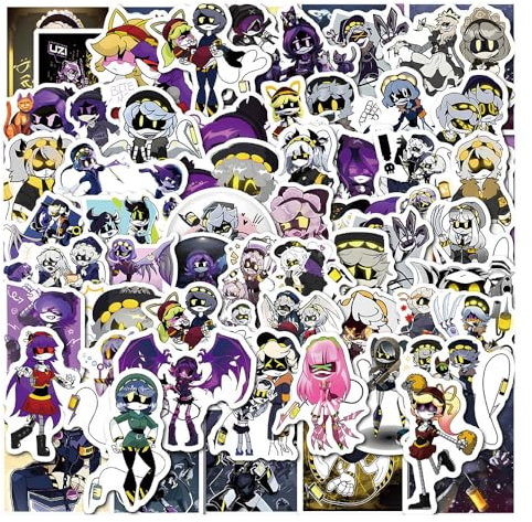 60 Pcs Murders UziDrone Aufkleber Uzi Cyn N V J Figur Vinyl Wasserdicht DIY Stickers Für Computer Skateboard Gepäck Auto Fahrrad