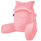 Cuscino da Lettura da Seduto a Letto Divano Adulto Cuscino Schienale con Tasche Cuscino Schienale per Adulti Sedia per Letto per Poggio a Letto, Lettura, Televisione, Gaming Rosa
