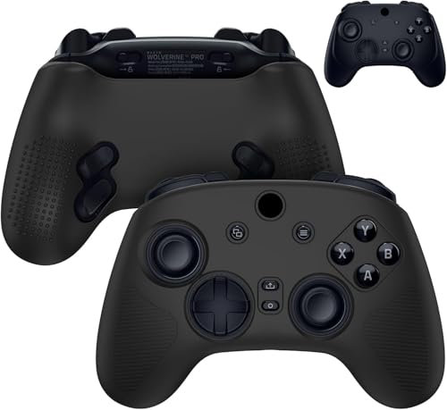 Coque de protection en silicone ultra fine, sans odeur, protection contre les chutes, non toxique, en silicone pour manette de jeu Razer Wolverine V3 Pro, noir