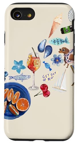 Aesthetic Italian European Summer Preppy Shell Beige Collage Case for iPhone SE (2020) / 7 / 8