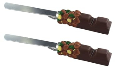 Fackelmann 9320750 Aufstrichspachtel, Frühstücksspatel, Butterwender, Küchenwender, Edelstahl, Kunststoff, 19 cm