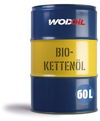 Wodoil Huile de chaîne bio adhésive 100, 60 l, pour chaînes de tronçonneuse et appareils forestiers