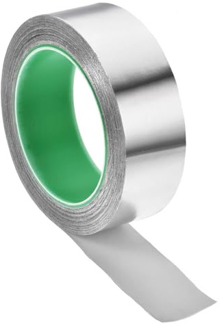 TA-VIGOR 35mm Aluminium Foil Tape Double Sided Conductive, High Temperature HVAC Duct Tape for Sealing & Patching, Conductive, Flame Retardant, Waterproof for Hot/Cold Air Ducts, Metal Repair