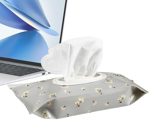 Boîtier de pour Lingettes Bébé Porte-Lingettes | Conteneur Réutilisable Étanche à Accès Rapide Rechargeable pour Salle de Bain