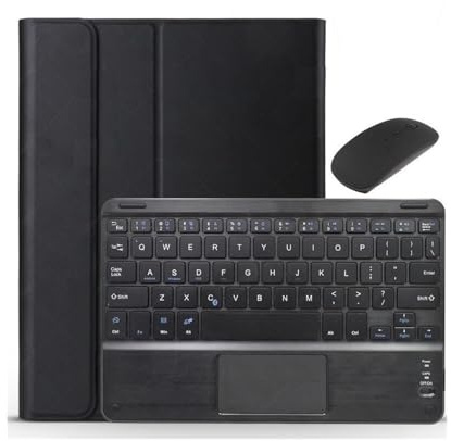 YSJX Abnehmbare Magic Keyboard-Hülle, PC-Abdeckung mit PU-Lederständer, kompatibel mit Samsung Galaxy Tab S7 11 Zoll (SM-T870/T875/T876B)(Black+Black Keyboard)