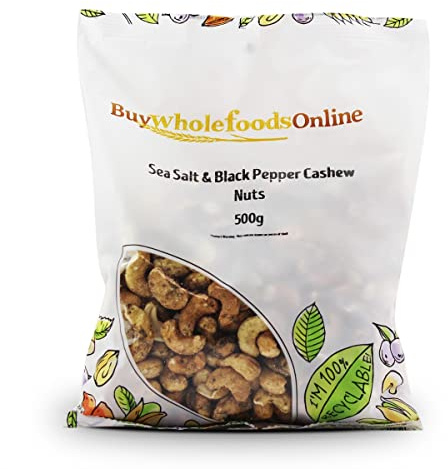Sea Salt & Black Pepper Cashew Nuts 500g (BWFO)