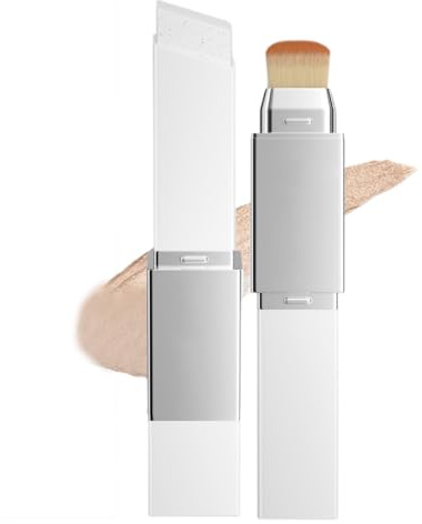 Teegxddy Foundation Sticks, Cover Cream Stick Foundation, Full To Medium Coverage Base Makeup, With Brush Head, For All Skin Types (Natürlich)