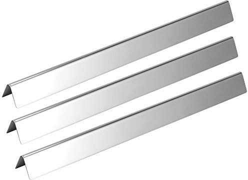 PODSJD Plaques chauffantes pour Barbecue à gaz 3 pcs INOX Argent - Cuisson Uniforme, résistance extrême à la Corrosion, Remplacement Direct pour Weber Spirit 210/200 Series