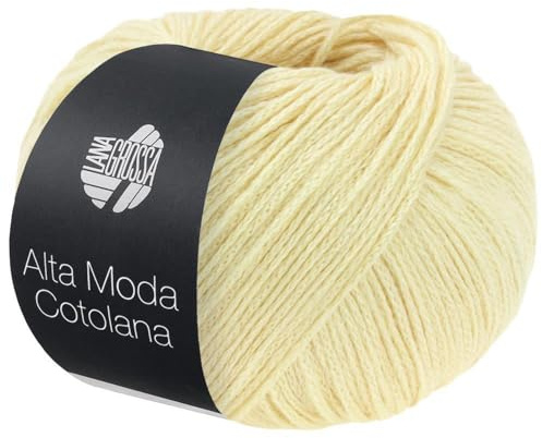 LANA GROSSA Alta Moda Cotolana | Edles Kettengarn aus 45% Schurwolle (Merino superwash), 45% Pima Baumwolle & 10% Polyamid| 50g Wolle zum Stricken & Häkeln | 150m Garn FB 68