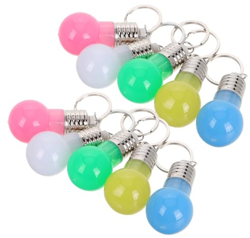 LABRIMP Porte-clés Ampoule LED Mini 21 Pcs Lumière Très Brillante et Son, en Plastique, pour Clés et Porte-Monnaie, Design Coloré et Élégant Couleur Aléatoire