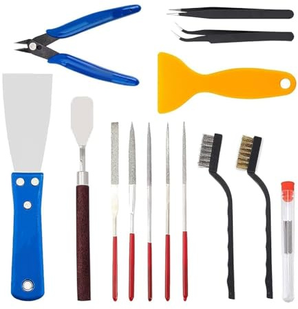 Wesafrae Kit D'Outils pour Imprimante 3D 23 Pièces, Outils de Retrait D'Accessoires D'Imprimante 3D Comprenant un Kit de Nettoyage de Buse, un Couteau à Mastic, des Grattoirs, des Brosses