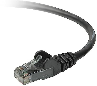 Belkin A3L980b50-BLK-S Kabel, CAT6, UTP, RJ45M/M, 157 m, schwarz, Patch, snagless, schwarz