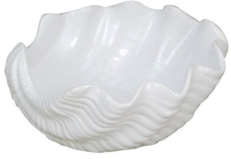Clam-Shell-Form Weiß Servierschale 17,8 cm Keramik