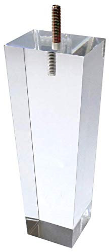 AORYVIC Lot de 4 Pieds de Rechange carrés en Acrylique pour canapé, lit, Table d'appoint, Table de Nuit, Meubles Antiques et Modernes, décoration en Verre Transparent - 20,3 cm