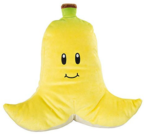 Die Geschenkewelt T12958A Nintendo Mario Kart Mocchi Mocchi Plüsch Spielzeug Kissen Banane 40 cm gross - gelb