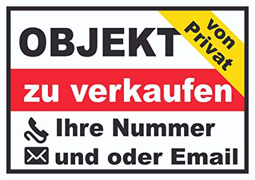 HB-Druck Objekt Verkaufsschild von Privat Schild A1 (594x841mm)
