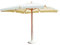 Groupe Maruccia - Parasol 3 x 4 mètres Poteau central - Structure en bois - Écrà hydrofuge - Pour bar et jardin, écru