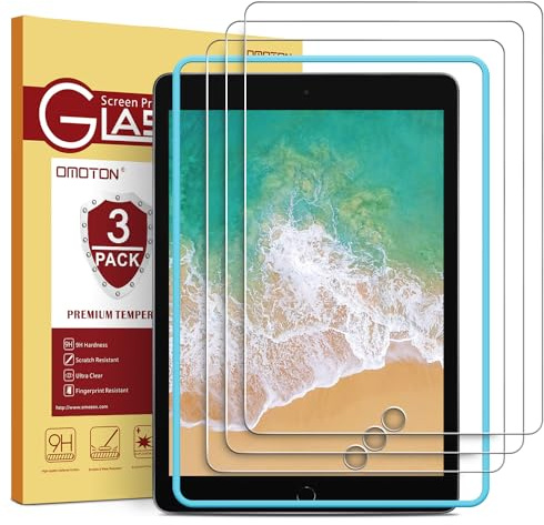 Protector de Pantalla de Vidrio Templado para iPad de 9,7 Pulgadas (2018 y 2017) / iPad Pro de 9,7 Pulgadas/iPad Air 2 / iPad Air de 9,7 Pulgadas (3 Unidades)