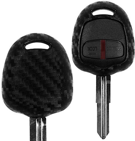 Schlüssel Hülle Carbon Kompatibel mit Mitsubishi Grandis L400 Pajero Sports Space Star
