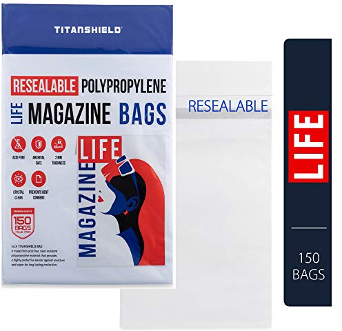 TitanShield Resealable Life Magazine Bags (150 Bags)