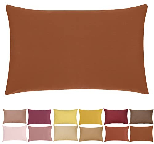 P'tit Basile - Kissenbezug 40x60 cm - Rostfarbe - Baby Kopfkissenbezüge 100% Bio-Baumwolle ohne schädliche Substanz - 57 Fäden/cm² Für Kinder Bett 60x120 70x140 cm