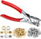 Mudder Ösenzange, Werkzeug-Set, Stoff-Leder-Lochösen und Ösen, Stanzzange mit 300 Metallösen für Gürtel, Schuhe, Tücher (1/4 Zoll, Silber), 301-teilig