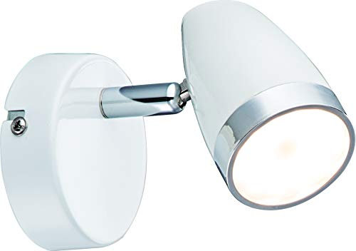 DM Leuchten Wandlampe Deckenlampe LED Schwenkbar 1-Flammig - Inkl. Leuchtmittel 4 Watt, Warmweiß - Strahler Spot, Weiß