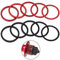 Frienda 10 Fahrrad Kassette Abstandshalter Spacer Innenlager 7 8 9 10 11 Gang Kassette Scheibe Eloxiert Aluminium Legierung Schwungrad Naben Unterlegscheibe 1 mm 1,5 mm 2 mm 2,5 mm 3 mm (Schwarz Rot)