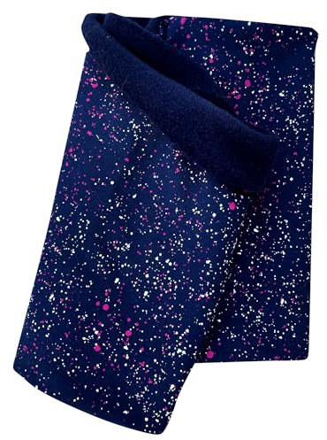 Wollhuhn Öko Mädchen/Jungen/Kinder Warmer Schlupfschal/Halstuch Innen Fleece Gefüttert Viele Motive Winter Übergangszeiten (aus Öko-Stoffen) 20220523 (Galaxy Rot)
