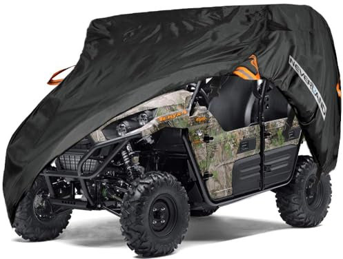 NEVERLAND UTV Cover Heavy Duty Ranger Cover Waterproof 2-3 Seater/4-6 Seater Side by Side Covers 4 Door All Weather Storage with Reflective Strip Compatible with Polaris RZR General Can-Am Yamaha SxS