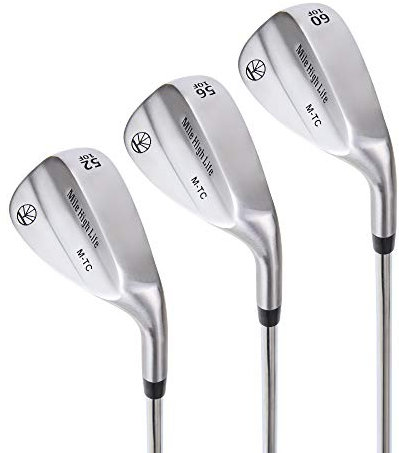 Mile High Life | Geschmiedete Golf-Sandkeil-Sets | Golf Gap Wedge Sets für Anfänger | Lob Wedge Golfschläger für Herren und Damen (Silver-52/56/60 Degrees Set)