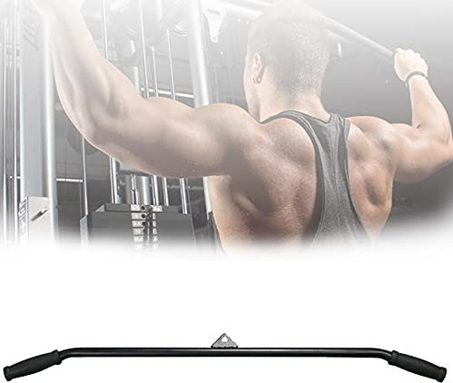 WANGPP Triceps Pull Bar DIY Straight Bar With Handles Cable Attachment Multipurpose Pulldown Training Bar,Fitness Machine Cable Accessory,Exercise Chest,Arm Back Muscles