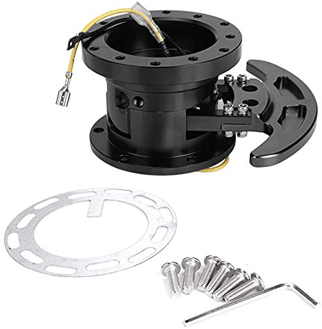 Lenkradnabenadapter, Tilt Flipped Racing Lenkrad-Schnellspannnaben-Kit Abnehmbarer Adapter(Schwarz)