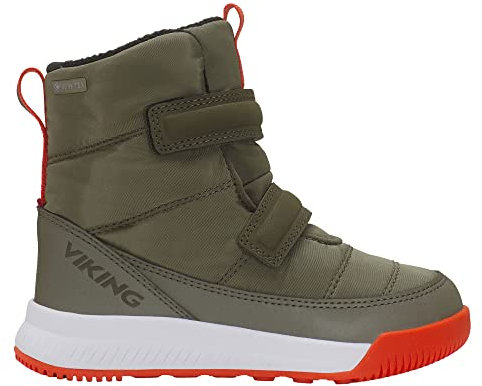 Viking Ae​r​y​ Hi​g​h​ GTX R Warm​ Ankle Boot, Olive/Red, 26 EU Schmal