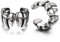 Vintage Stoßzahn Zahn Ohr Clip-on Creolen für Herren Damen, Edelstahl Ohr Manschette Ohrringe, Fake Piercing