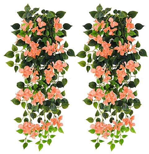 Artificial Hanging Bougainvillea UV Resistant Plastic Indoor Outdoor Garden Porch Gutter Wall Decor for Wedding Autumn Decorations