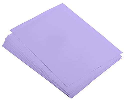 sourcing map Cartoncino colorato viola chiaro 8 kg 29,7 x 21,1 cm per la creazione di biglietti fai da te, scrapbooking, origami, decorazioni regalo, istruzione, stampa ufficio 50 fogli