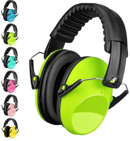 BraveKoi Kids Ear Defenders, Children Noise Cancelling Headphones 26dB SNR Foldable Adjustable Hearing Protection Noise Cancelling Earmuffs for Autism, Boys, Girls, Toddlers (Age 3-16 Year Old)