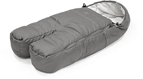 Stokke Xplory X Fußsack, Modern Grey - Im Fußsack bleibt das Baby bei Spaziergängen an kühlen Tagen kuschelig warm - Sonalanfutter & Fleece + wasserabweisendes Obermaterial - Verstellbare Frontöffnung