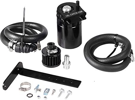 Serbatoio separatore olio con deflettori in latta di cattura 300 ml Compatibile con Fo-rd F150 011-2021 3.5L Ecoboost 2017-2021 Raptor 3.5L Ecoboost 2018-2021 Expedition con filtro di ventilazione