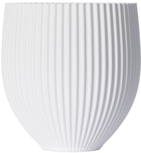 3D Vase Orchideentopf/Übertopf/Kräutertopf Greta Standard | nachhaltig | wasserdicht (Weiß)